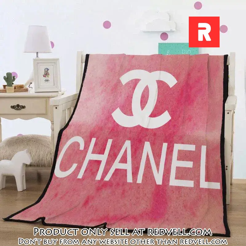 Chanel white logo fashion luxury brand blanket fleece comfortable blanket rv3906690